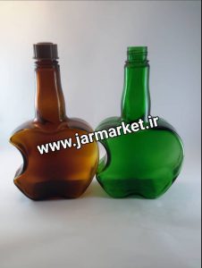 بطری شیشه ای رنگی مدل اپل