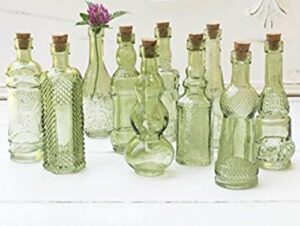 انواع بطری شیشه ای رنگی با درب چوب پنبه